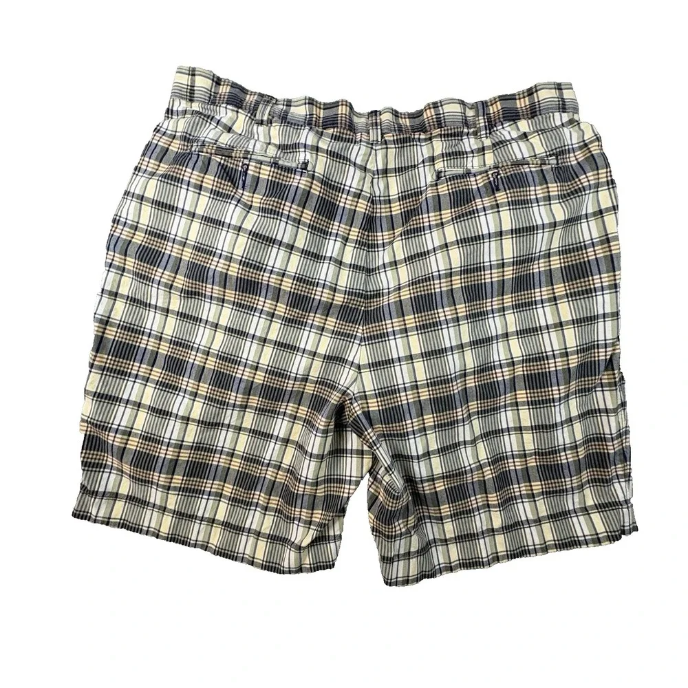 Jos A Bank Men's 42 Multicolor Plaid Madras Shorts Golf Casual Preppy SEE DESC